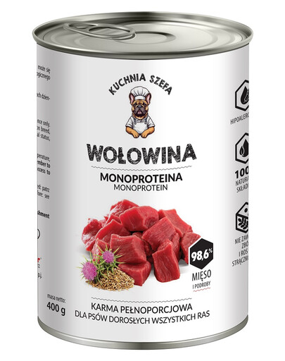 Hovězí monoproteinové krmivo pro psy všech plemen 400g