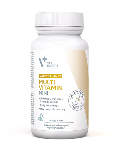 VET EXPERT Daily Balance Multivitamin Mini vitamíny a minerály pro malé psy a kočky 30 kapslí