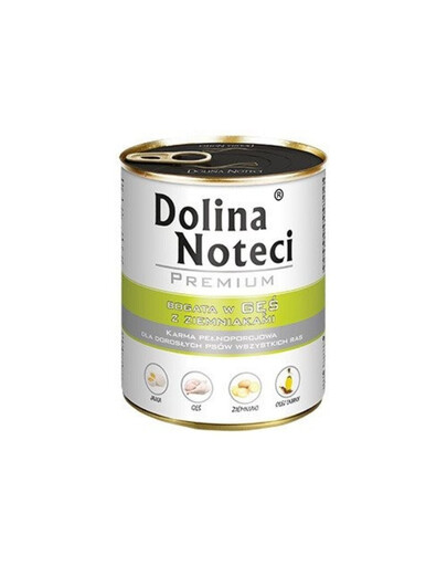 DOLINA NOTECI Prémiová směs chutí bohatá na pstruha a husu s bramborami 24x800g