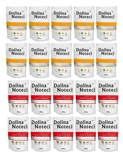 DOLINA NOTECI Prémiový mix chutí kachna s dýní a hovězím masem 20x500 g