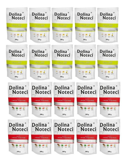 DOLINA NOTECI Prémiový mix chutí husa s bramborami a hovězím masem 20x500 g