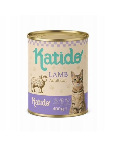 KATIDO Adult Cat Lamb 400 g jehněčí s lososovým olejem pro kočky