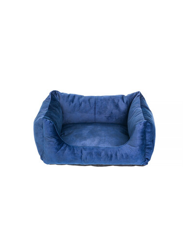 Glamour sofa legowisko prostokątne niebieskie XL 75x85x29 cm