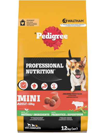 PEDIGREE Professional Nutrition Adult Mini Hovězí maso a zelenina 12 kg pro psy malých plemen