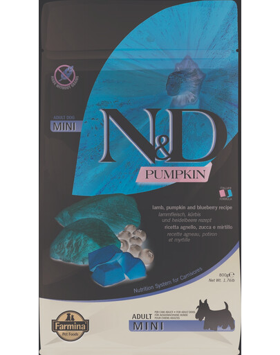 N&D Pumpkin lamb&blueberry adult mini 800 g