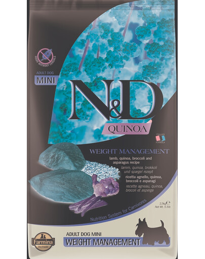 N&D Quinoa Dog Adult Mini Weight Management 2.5 kg
