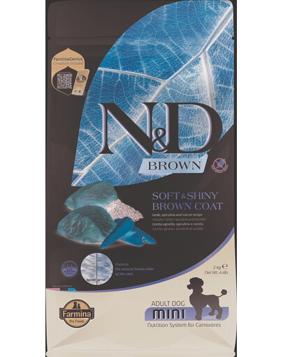 N&D Brown Dog Adult Mini Lamb, Spirulina & Carrot 2 kg