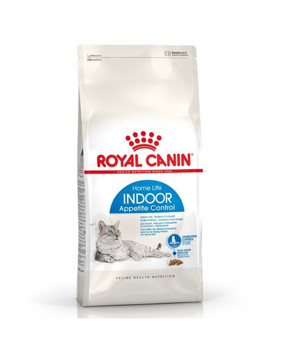 ROYAL CANIN Indoor Apetite Control 4x2 kg krmivo pro dospělé kočky žijící výhradně uvnitř a vyžadující krmivo