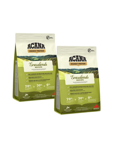 ACANA Grasslands Dog 2x2 kg bezobilné a bezlepkové krmivo pro psy