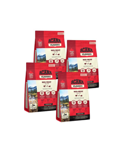 ACANA Classic Red Meat 4x2 kg kompletní krmivo pro psy bez obilovin