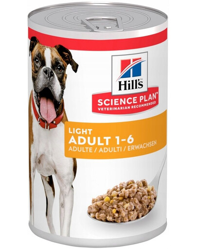 HILL'S Science Plan Canine Adult Light Chicken 12x370 g pro dospělé psy s nadváhou kuřecí
