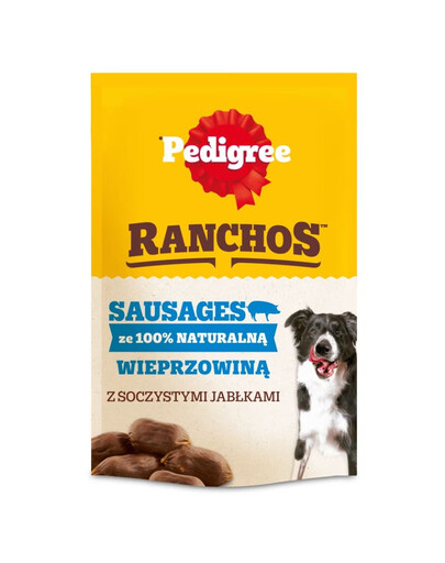 PEDIGREE Ranchos Sausages 100% vepřové přírodní pamlsky pro psy 60g