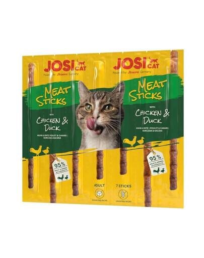 JOSERA JosiCat Meat Sticks Kuřecí a kachní tyčinky pro kočky 48x35g