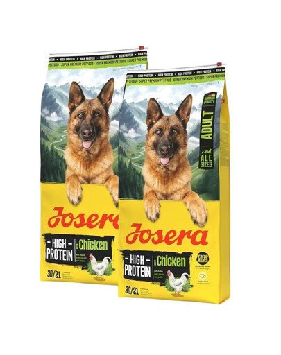 JOSERA High Protein Adult Chicken 2x12,5kg vysokoenergetické krmivo pro sportovní psy
