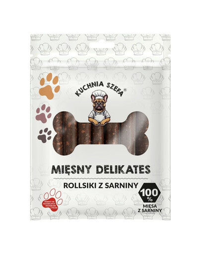 KUCHNIA SZEFA Delikates Rollsy pamlsek pro psy ze srnčího masa 7 ks