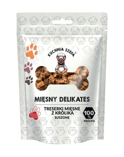 Mięsny Delikates Treserki Królik 80g suszone przysmaki dla psów