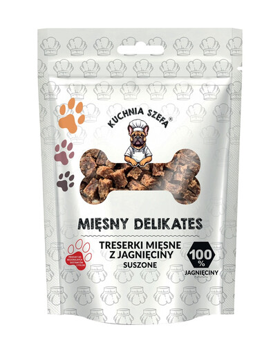 KUCHNIA SZEFA Delikates sušené pamlsky pro psy jehněčí 80 g