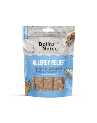 DOLINA NOTECI Smart Chews Allergy Relief 100g podpora při potravinových alergiích, sušené pamlsky pro psa