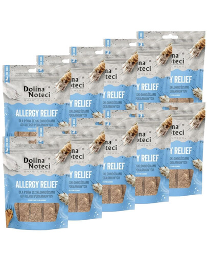 DOLINA NOTECI Smart Chews Allergy Relief 10x100g podpora při potravinových alergiích, sušené pamlsky pro psa
