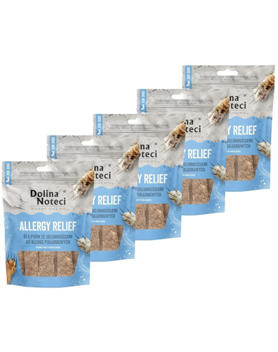 DOLINA NOTECI Smart Chews Allergy Relief 5x100g podpora při potravinových alergiích, sušené pamlsky pro psa