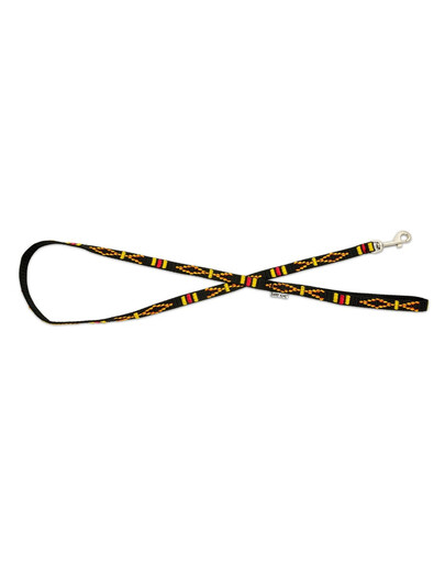 BARRY KING Vodítko pro psa s etnickým vzorem 10mm/120cm černé