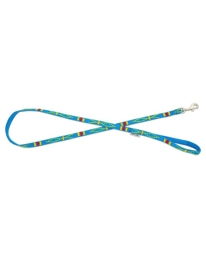 BARRY KING Vodítko pro psa s etnickým vzorem 10mm/120cm modré