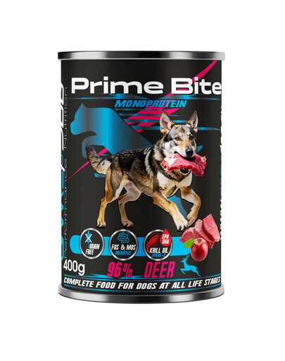 GAME DOG Prime Bite Jelen s jablkem 400g konzerva pro psy všech věkových kategorií