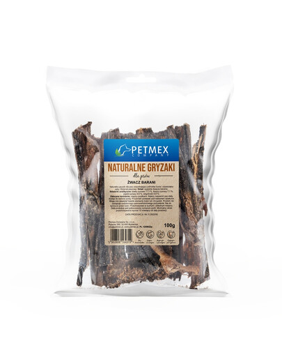 PETMEX beraní bachor 500g přírodní žvýkací pamlsky pro psy