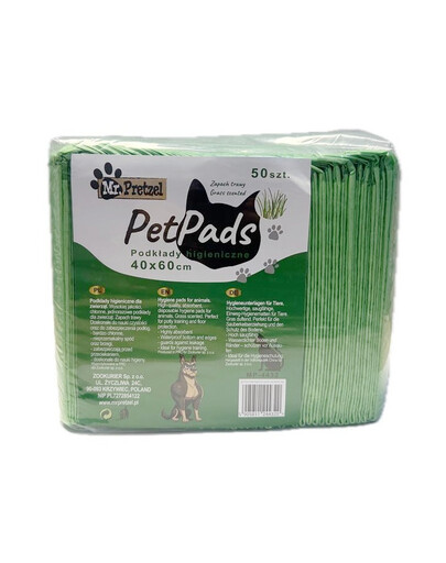 MR. PRETZEL Hygienické podložky pro psy s vůní trávy 40x60cm 50ks.