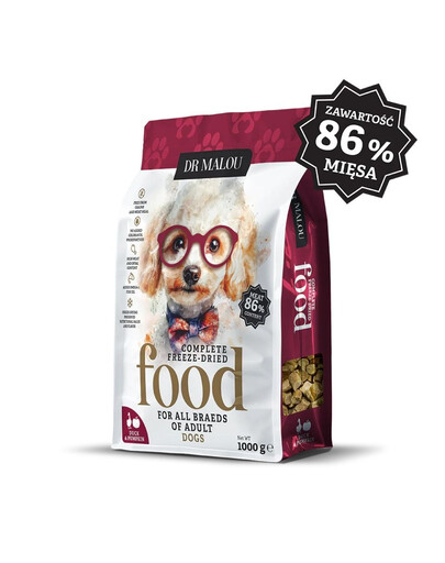 DR MALOU Lyofilizované kachní s dýní 1 kg krmivo pro psy