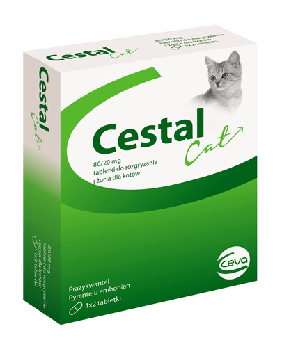CESTAL Cat Tablety na odčervení pro kočky 2 tab.
