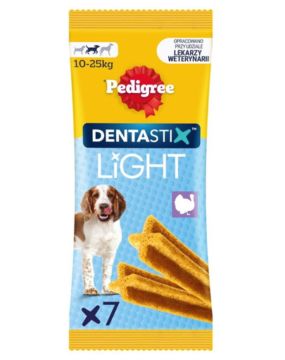 PEDIGREE Dentastix Light Dental Chews M 7 ks. dentální pamlsky pro psy středních plemen