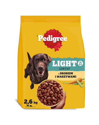 PEDIGREE Adult Light s drůbežím masem a zeleninou nízkokalorického krmiva pro psy 2,6 kg