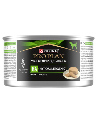 PURINA PRO PLAN Veterinary Diets Canine HA Hypoallergenic 195g pro potravinové intolerance, mokré krmivo pro dospělé psy a štěňata