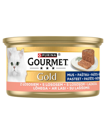 GOURMET Gold Mus s lososem 85g konzerva pro kočky