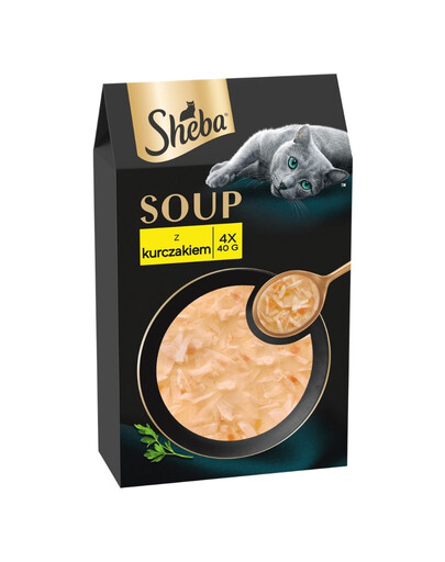 SHEBA polévka s kuřetem 4x40 g doplňkové krmivo pro kočky