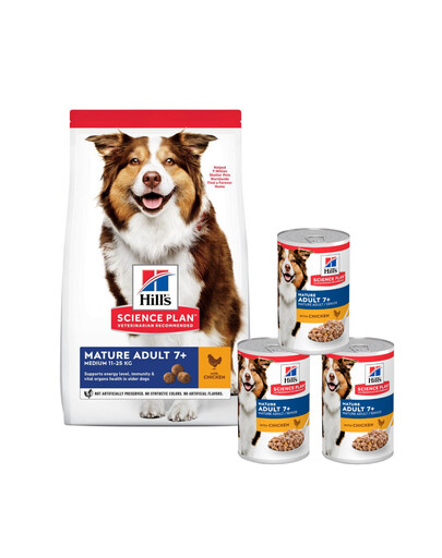 HILL'S Science Plan Canine Mature Adult Chicken New 14 kg + 3 konzervy ZDARMA