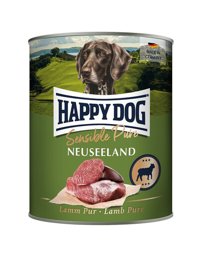 HAPPY DOG Sensible Pure Novozélandské jehněčí 800g mokré krmivo pro psy
