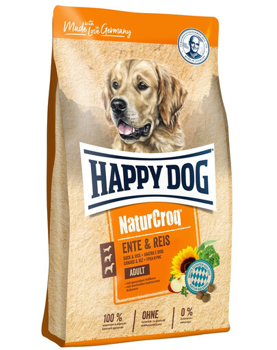 HAPPY DOG NaturCroq Ente & Reis 11 kg kachna a rýže, suché krmivo pro psy