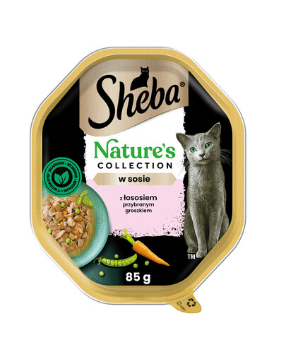 SHEBA mokré krmivo pro kočky s lososem, miska 22x85g