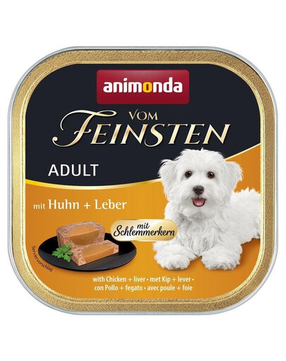 ANIMONDA Vom Feinsten Gourmet centre Adult s kuřetem a játry 150g paštika pro psy