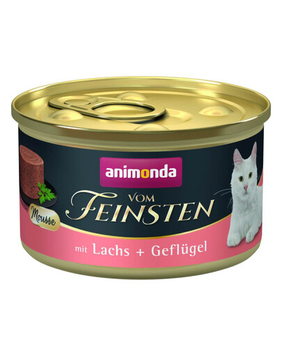 ANIMONDA Vom Feinsten Mousse s lososem a drůbeží 85 g konzerva pro kočky