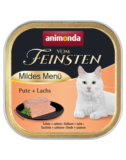ANIMONDA Vom Feinsten Mild Menue Krůta a losos 100g paštika pro kočky
