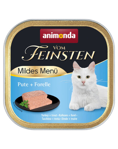 ANIMONDA Vom Feinsten Mild Menue Paštika z krůty a pstruha 100g pro kočky