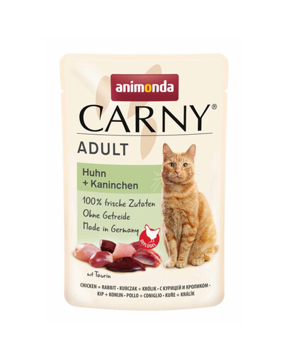 ANIMONDA Carny Adult Pouch Kuřecí a králičí 85g konzerva pro kočky