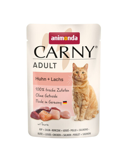 ANIMONDA Carny Adult Pouch kuře a losos 85g mokré krmivo pro kočky