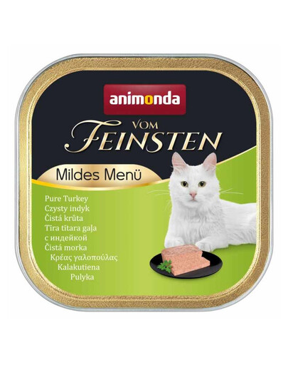 ANIMONDA Vom Feinsten Mild Menue Krůtí maso 100g paštika pro kočky