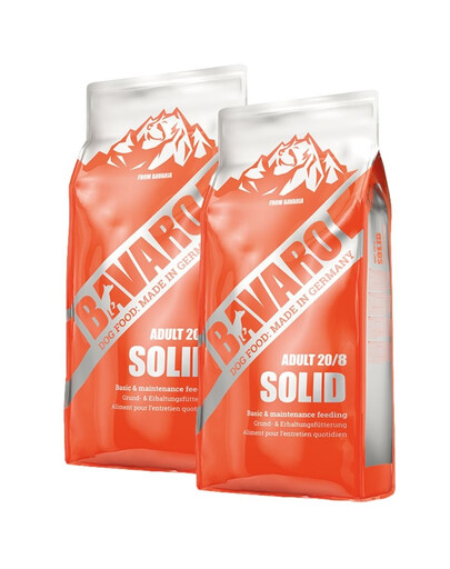 JOSERA Bavaro Solid Adult 20/8 2x18 kg krmivo pro starší a méně aktivní psy