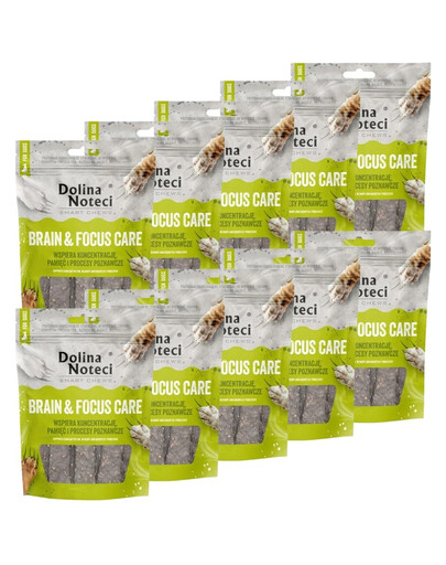 DOLINA NOTECI Smart Chews Brain & Focus Care 10x100g podpora kognitivních funkcí, sušené pamlsky pro psy