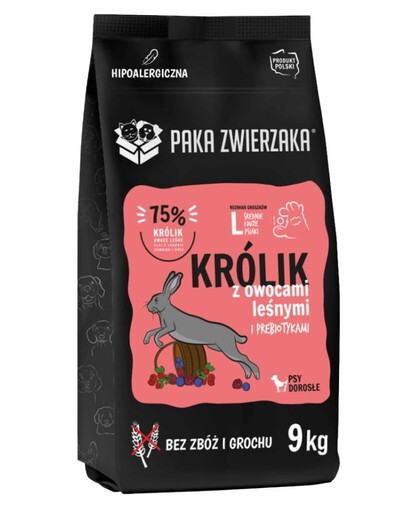 PAKA ZWIERZAKA Králík s lesními plody L 9 kg granule pro velké psy